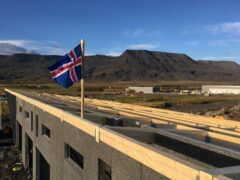 Islandia, Mosfellsbær - Zadaszenie budynku przemysłowego